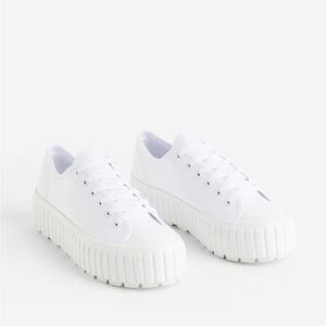 H&M White CHUNKY PLATFORM TRAINERS - Women's